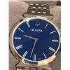 Image 2 : Bulova Men's Watch with blue Clock face & Silber Band