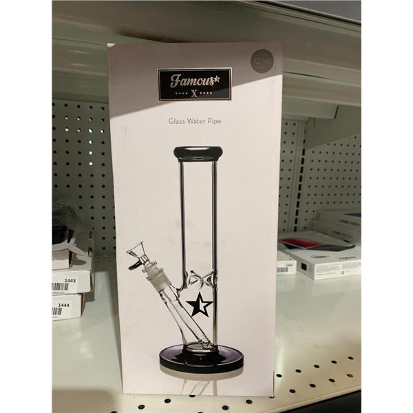 Famous Glass Water Pipe (12in)