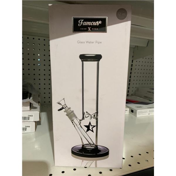 Famous Glass Water Pipe (12in)