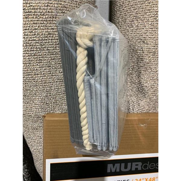 Set of 4 Foldable Fabric Storage Boxes Grey