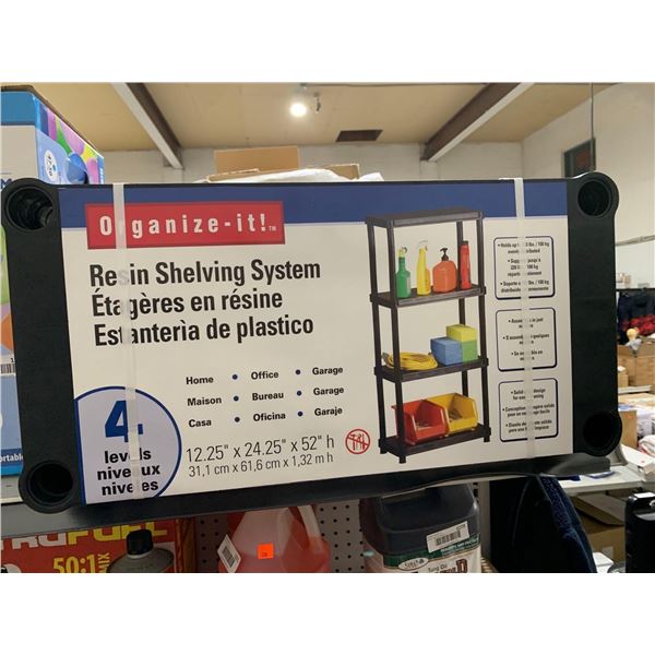 Organize it Resin Shelving Unit 12.25x24.25x52"