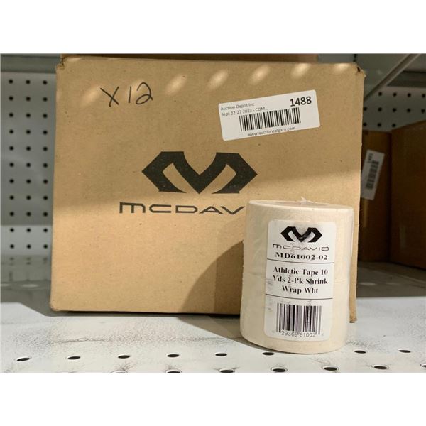 McDavid 2 Pack  Athletic Tape 10yds - Lot of 12