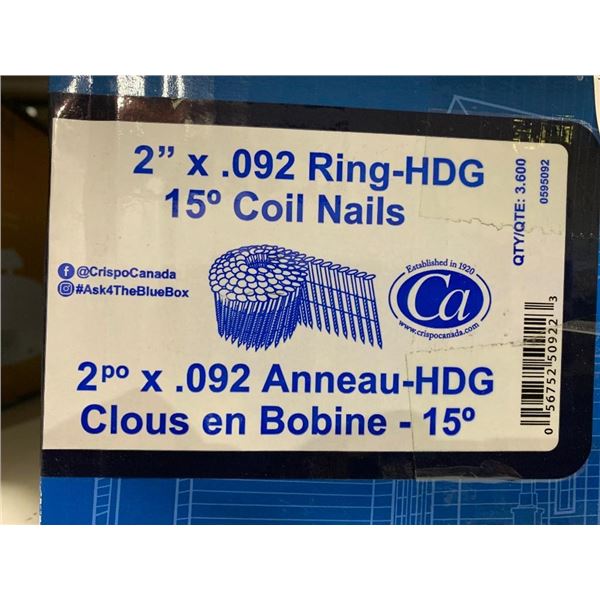 Crisp-Air 2" x 0.092 Ring-HDG 15 degree Coil Nails