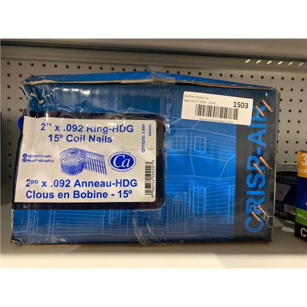 Crisp-Air 2" x 0.092 Ring-HDG 15 degree Coil Nails