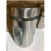 Image 3 : 3 Piece Glass Canister with Stainless Steel, 10x10x17.5cm