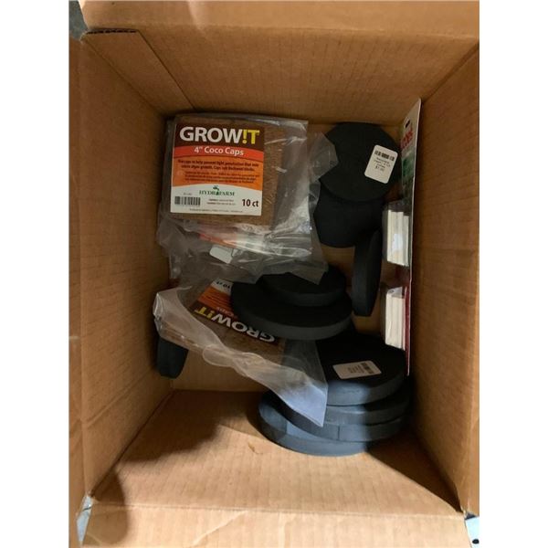 Box Lot of Assorted Potted Plant Supplies