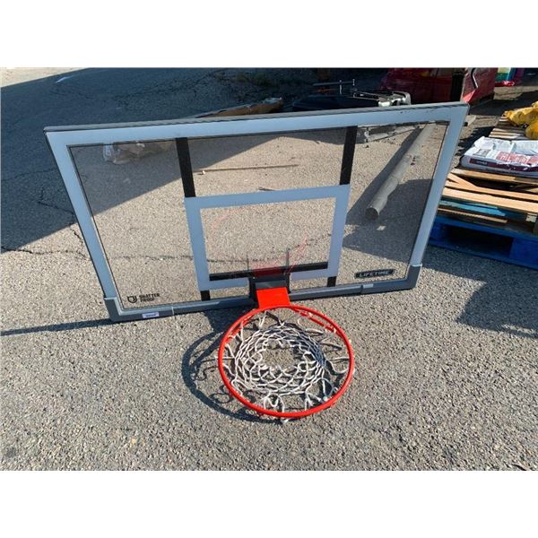 Lifetime Shatterproof  Glass Basketball Hoop with Freestanding Base