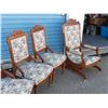 Image 12 : ANTIQUE PETIT POINT 6 PIECE SETTEE SET