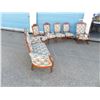 Image 9 : ANTIQUE PETIT POINT 6 PIECE SETTEE SET
