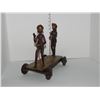 Image 1 : EGYPTIAN DECOR - 2 WALKERS ON A CART