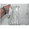 Image 4 : VINTAGE ETCHED GLASS WATER JUG WITH MATCHING WATER GLASSES AND GOBLETS