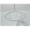 Image 6 : PINWHEEL CRYSTAL CREAM AND SUGAR SET WITH PLATE