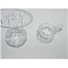 Image 7 : PINWHEEL CRYSTAL CREAM AND SUGAR SET WITH PLATE