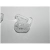 Image 9 : PINWHEEL CRYSTAL CREAM AND SUGAR SET WITH PLATE