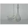 Image 1 : BEAUTIFUL TALL GLASS DECANTER WITH BONUS BOWL