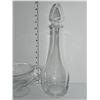 Image 3 : BEAUTIFUL TALL GLASS DECANTER WITH BONUS BOWL