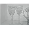 Image 2 : CRYSTAL GLASS PITCHER WITH 4 CRYSTAL WINE GLASSES