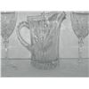 Image 3 : CRYSTAL GLASS PITCHER WITH 4 CRYSTAL WINE GLASSES