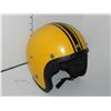 Image 2 : ESTATE YELLOW WITH BLACK STRIPES 70S BIKE HELMET