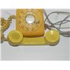Image 3 : VINTAGE MUSTARD YELLOW ROTARY PHONE
