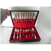 Image 1 : STAINLESS STEEL 51 PC CUTLERY SET IN WOOD CASE