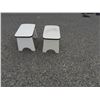 Image 2 : LOT OF 2 VINTAGE FOOT RESTING STOOLS