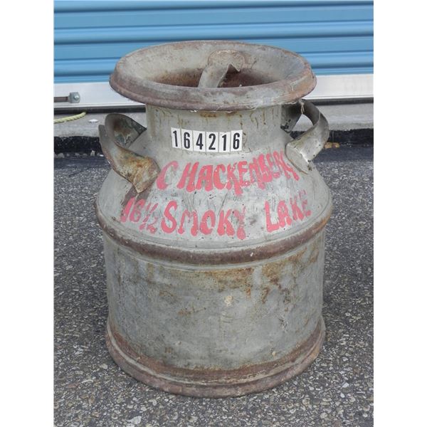 16 1/2 LIDDED MILK CAN