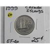 Image 2 : 1999 CAYMAN ISLANDS 25 CENT COIN EF 40