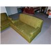 Image 2 : 2 PIECE VINTAGE KROEHLER AVANTI DESIGNS GREEN SOFA SET.