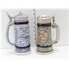 Image 1 : STUNNING LOT OF 2 TALL AVON BEER STEINS LOT 1