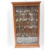 Image 1 : ESTATE SOUVENIR SPOON COLLECTION IN LOCKING WOODEN DISPLAY CASE