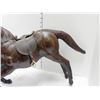 Image 8 : MASSIVE WOODEN AND LEATHER KNEELING HORSE