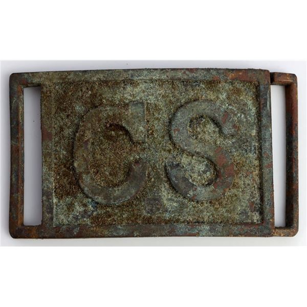 Cs Rectangle Buckle US CIVIL WAR CONFEDERATE STATES RECTANGLE BUCKLE