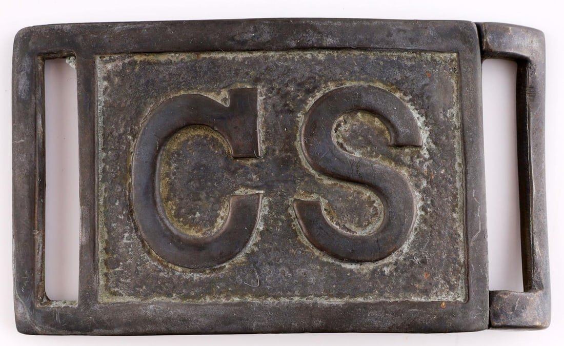 Cs Rectangle Buckle US CIVIL WAR CONFEDERATE STATES RECTANGLE BUCKLE