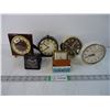 Image 1 : (6) Vintage Clocks and Travel Clocks-some may or may not be working