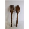 Image 6 : (2) Wooden Cutlery Decorations - Each 22" Long