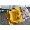 Image 2 : ** Wheeled Plastic Commercial Bucket with Ringer and Mop