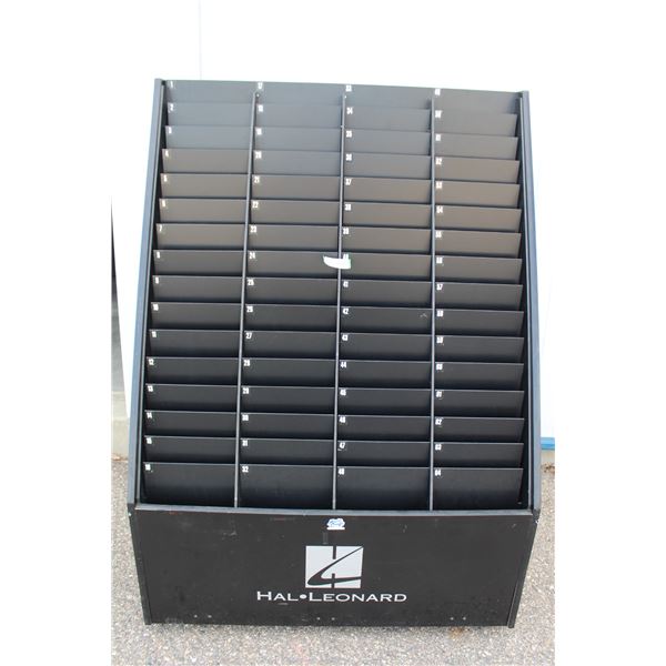 ** Black Wooden Commercial Display Rack on Casters - 23" x 42" x 59" High