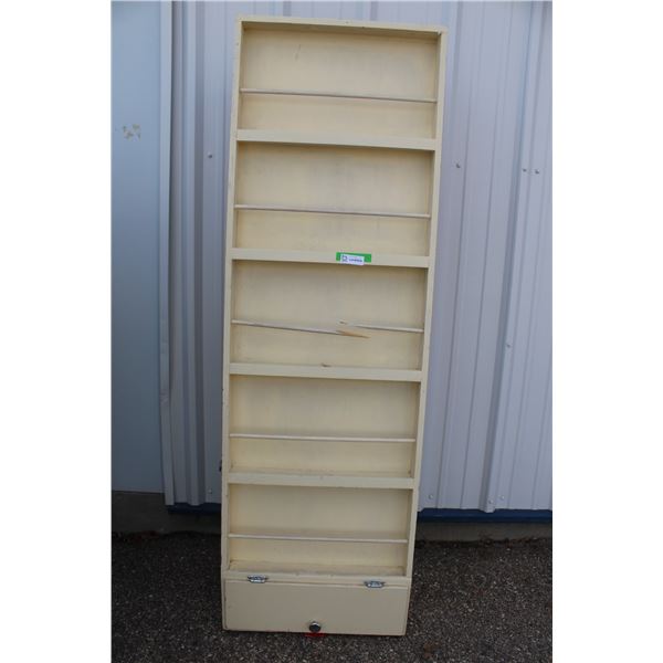 ** Wooden Store Display Rack with Legs - Some Damage, 14" x 24" x 73" Tall