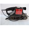 Image 2 : Sears Craftsman 3"x21" Belt Sander-powers on with container of sand paper