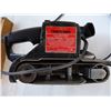 Image 3 : Sears Craftsman 3"x21" Belt Sander-powers on with container of sand paper