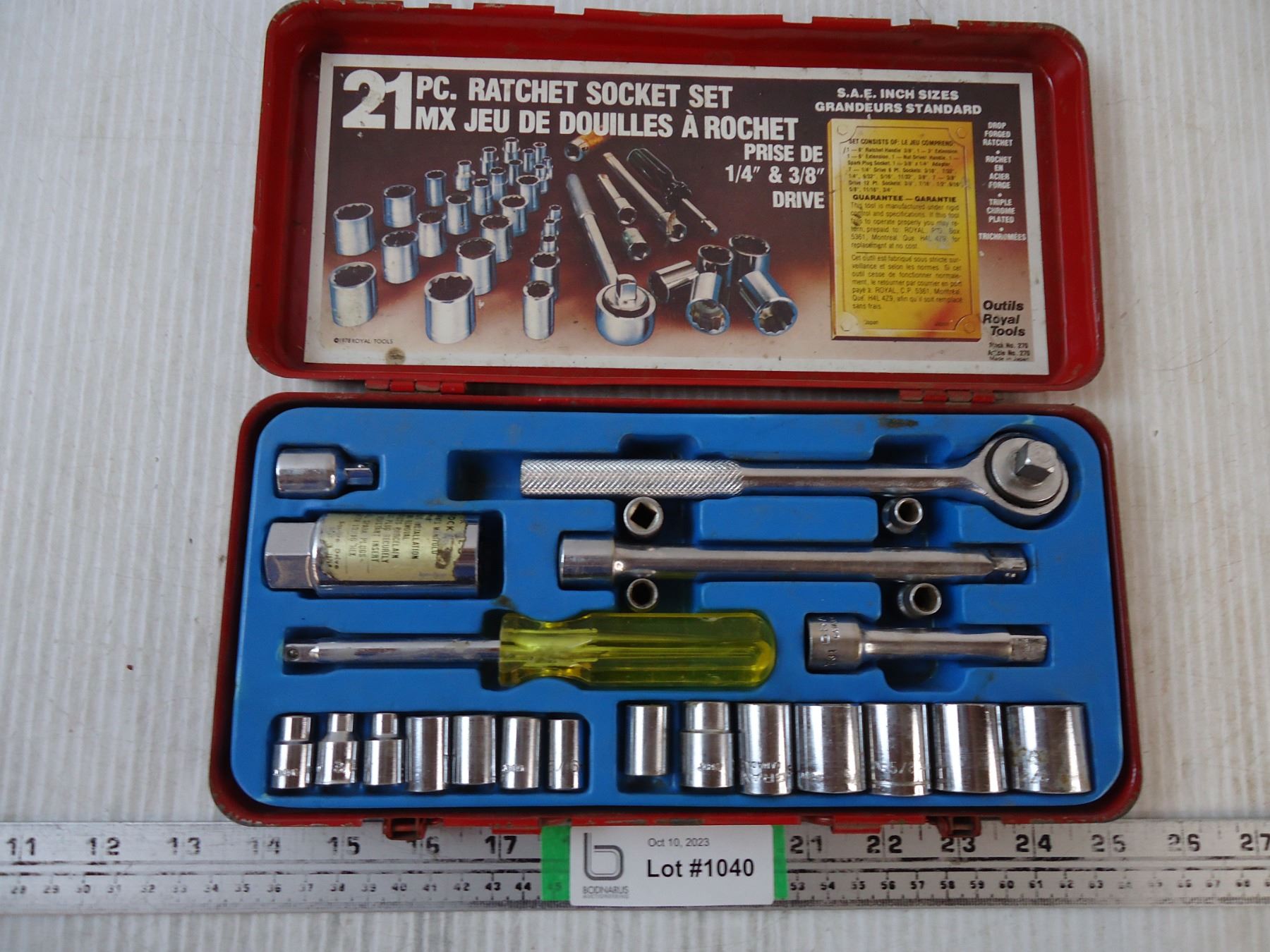 21 Piece Ratchet Socket Set - Bodnarus Auctioneering