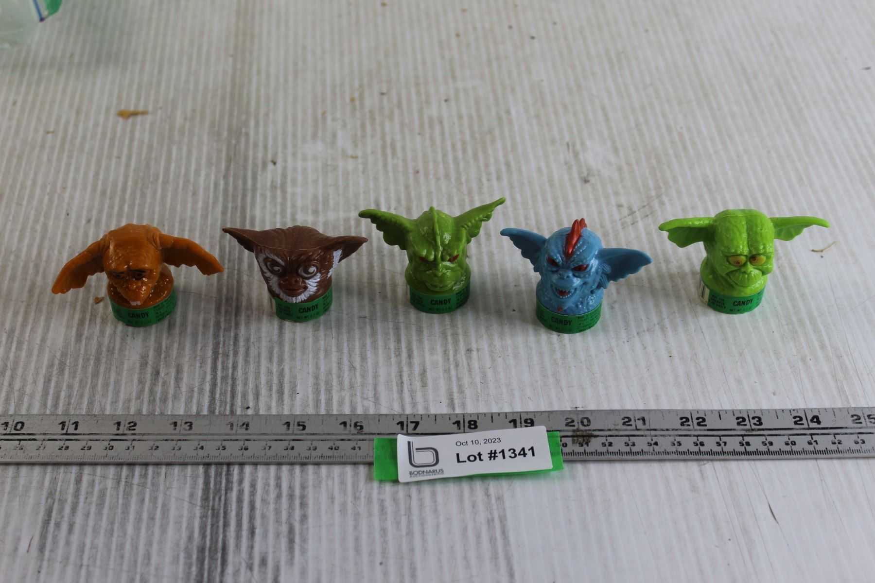 Gremlin Container (5) Gremlin Candy Containers - Bodnarus Auctioneering