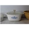 Image 3 : (2) Corningware Casserole Dishes with Lid and Misc. Bowl
