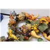 Image 5 : 2 Lg Wreaths, 1 Sm Wreath, 24 Gourds in Plastic (new)