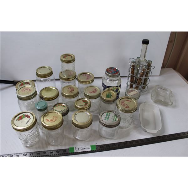 (15+) Mason Jars, Oil and Vinegar Dispenser, Pickle Dish