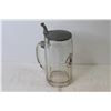 Image 6 : Glass German Stein w/Metal Lid