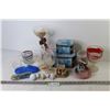Image 1 : Ornaments - Glasses - Tins - Manicure Set - Misc. Items