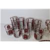 Image 2 : Ukrainian Glass Tray w/Assorted Glasses