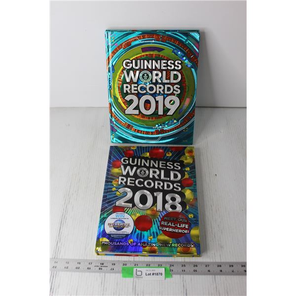 (2) Guiness World Record Books - 2018 and 2019